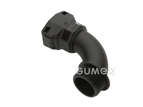 Konektor NORDUC A90°-K65-A 185 P, pro chráničky 13mm, vnější závit PG11, IP65, PA6, -40°C/+120°C, černý